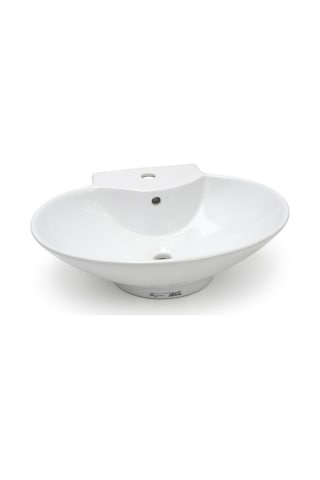 Bien - Harmony Tezgah Üstü Lavabo, Batarya Banklı, Taşma Delikli - Tlynn-802392 Beyaz