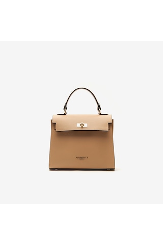 D81 Warm Beige Çapraz Çanta Kadın Katia Piumelli Milano Bag Bej
