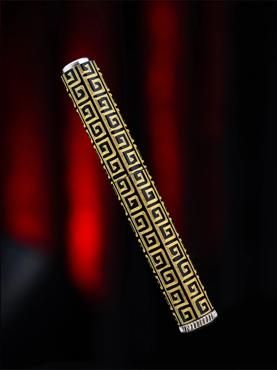 Caka Lighter Labirent Desen Çakmak Gold - Siyah