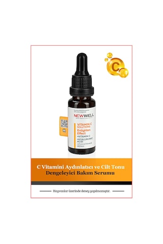 New Well Aydınlatıcı ve Cilt Tonu Eşitleyici Vitamin C Serumu 20 ML