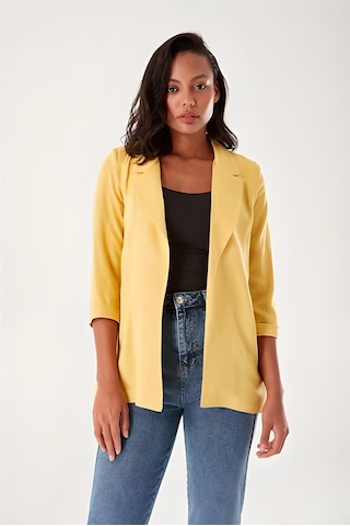 Batik Blazer Viskon Ceket Sarı