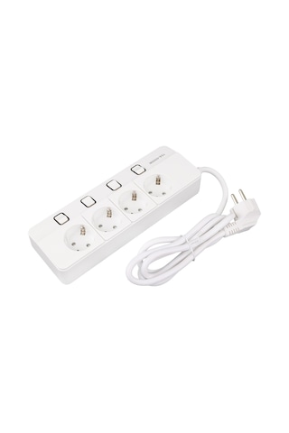 Yamatik X-Man Akım Korumalı Grup Priz 4’lü Ayrı Anahtarlı 1.5 Mt Kablolu 4000w 16ah Çocuk Koruma