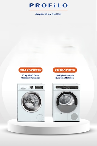 Profilo KM10611CTR - CGA25202TR 2'li Beyaz Eşya Set