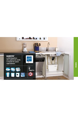 Sanivite - 4 Ünite Atık Su Tahliye Cihazı - 12 Lt
