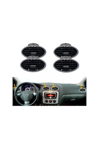 Ford Focus 2 Kalorifer Üfleyici Izgara Takımı Krom 4 Adet 2006-2010