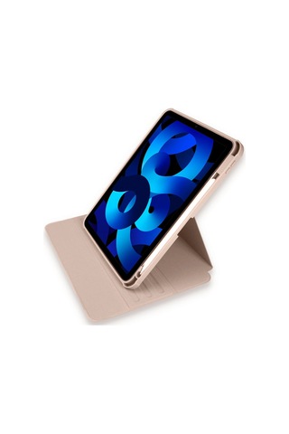 iPad Uyumlu Pro 11 2021 Kılıf Ling 360 Kalemlikli Tablet Kılıf - Rose Gold - 100 Arka Kapak