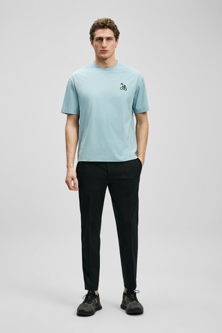 Lufian Mario Modern Grafik Erkek T-shirt 111020283 Mavi