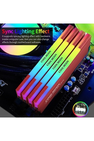 Didadodo Coolmoon Ram Soğutucu - 5v Rgb Aydınlatma, Alüminyum Soğutucu, Geniş Uyumluluk Güçlü Performans