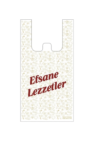 Hışır Poşet Büyük Boy 30x58 Cm Efsane Lezzetler -1 Kg