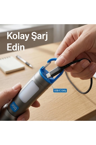 Bix Bx1010fl Beyaz-mavi-turuncu 3 Renk Led Özellikli Max 500 Lümen Ve 500 Metreye Kadar Menzilli Usb-c Şarj Edilebili Genel