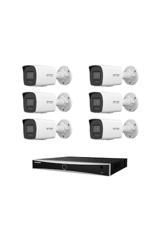 Hikvision 4 Mp 6 Kameralı Acusense Colorvu 3.0 Aı İp Güvenlik Kamera Seti Dahili Mikrofonlu