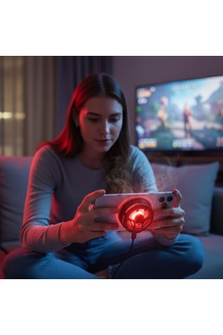 Mercansa Manyetik Telefon Ve Tablet Soğutucu - Güçlü Sessiz Fanlı, Hızlı Isı Dağıtıcı Mobil Cihaz Soğutma Aparatı S25 Radiator Renkli