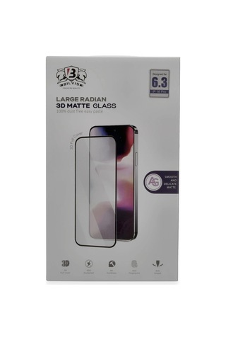 Mey İthalat iPhone Uyumlu 16 Pro Bilvis 3d Mat Cam Ekran Koruyucu