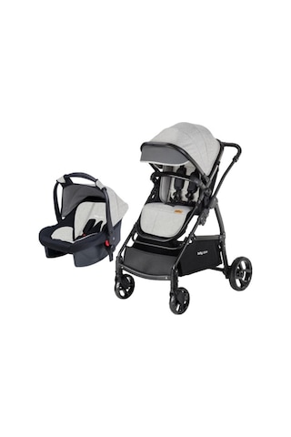 Safari Gri Trio Travel Sistem Bebek Arabası Puset