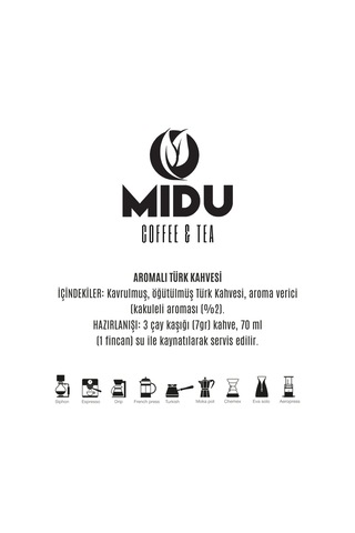 Midu Coffee & Tea Türk Kahvesi Kakuleli 500 G