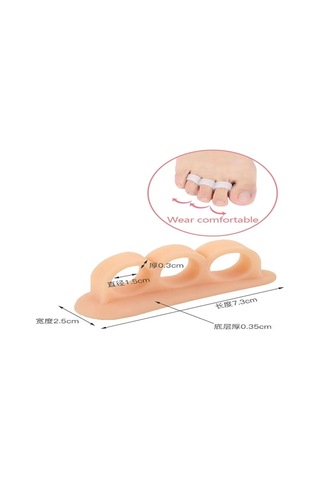 Ozclife Bej Silikon Ayak Parmak Düzeltici Çekiç Parmak Koruyucu