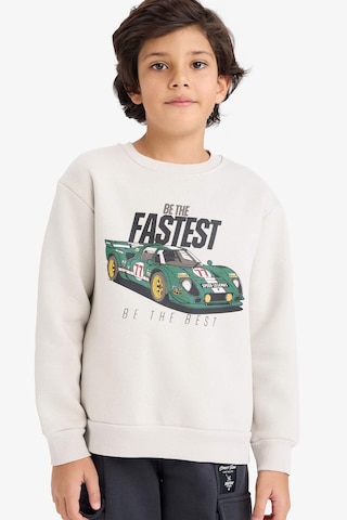 Defacto Erkek Çocuk Bisiklet Yaka Baskılı İçi Yumuşak Tüylü Sweatshirt G5543a825cwgr492 Gri-gr492