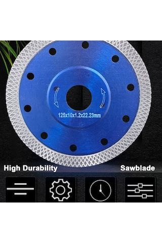 Suofeng 125mm Elmas Testere Diski, Seramik Ve Mermer Kesim İçin Yüksek Performanslı Açılı Taşlama Makinesi Aksesuarı