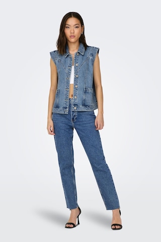Only Onlkennedy Sl Waistcoat Kadın Denim Yelek Acı Kahverengi