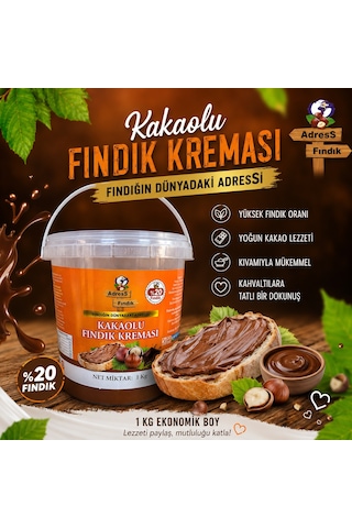 Adress Fındık Kakaolu Fındık Kreması 1 KG