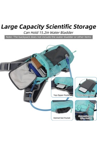 Dancemonkey Yürüyüş Su Sırt Çantası: 2l Su Mesanesi, Geçirmez, Kamp İçin Koyu Mavi Koyu Mavi