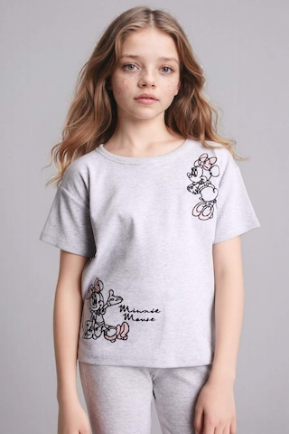 Defacto Dısney Mıckey & Mınnıe Fitilli Kaşkorse 2li Pijama Takımı Kız Çocuk H2763a826spgr28 Gri-gr28