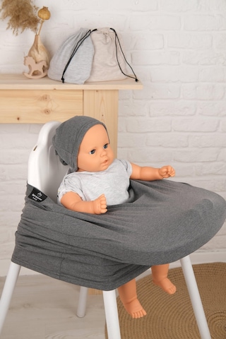 Pamuklu Puset Bebek Arabası Ve Emzirme Örtüsü Koyu Gri