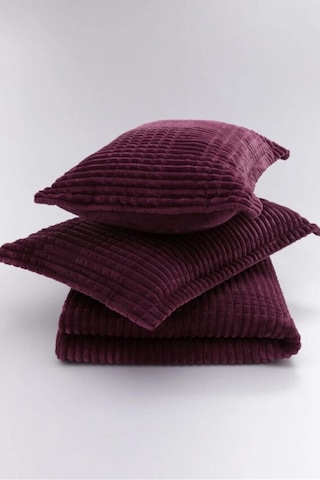 Merinos Modern Line Tek Kişilik Battaniye Seti Bordo Bordo