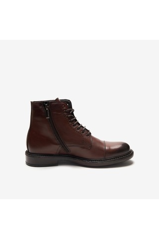 Legno Bot Erkek 9824 Exton Soft Lace-up Boot With Side Zip Kahverengi