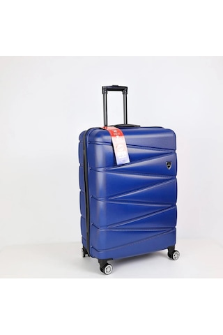 Yefa Dayanıklı Unisex 4 Tekerlekli Plastik Kabin Boy Valiz Siyah