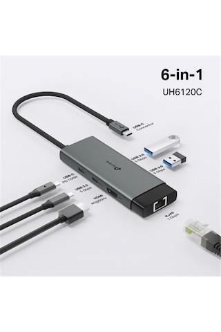 Tp-link Uh6120c Usb Type C Docking Station 6 Port Usb-c Pd + Usb C + Usb 3.0 X2
