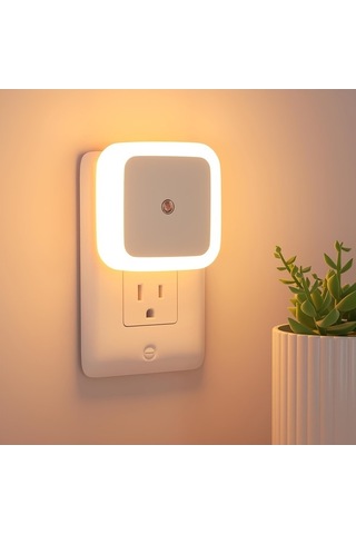 Maoyaya Akıllı Gece Lambası - Beyaz Işık, Otomatik Sensörlü Ve Ayarlanabilir Beyaz