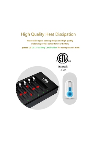 Lexroo G829 8'li Pil Şarj Aleti + 8 Adet Aa Pro 2950 Mah Şarj Edilebilir Aa Şarjlı Kalem Pilli Set