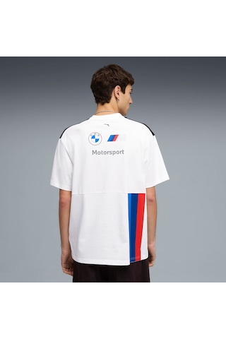 Puma Bmw M Motorsport Replıca Drıvers Erkek Geniş Kesim Tişört 713721 02 Beyaz