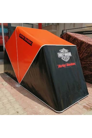 Portatif Motosiklet Garajı Branda Yanmaz Özellikli