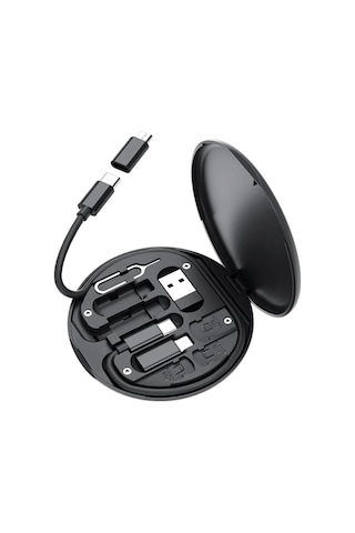 Zmc Bilişim 60w Destekli Kablo Kutusu Seyahat Kablo Seti 5'i 1 Arada Usb Type-c Şarj Kablosu Seti