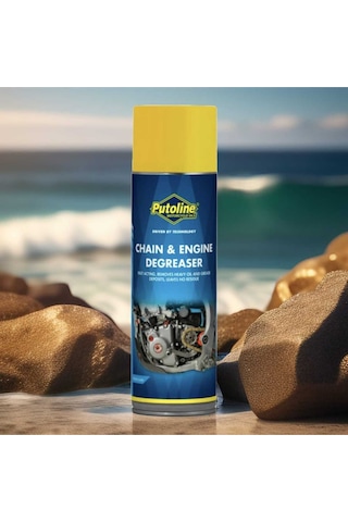 Putoline 500 Ml Aerosol Putoline Chain & Engine Degreaser Zincir Temizleme + Temizleme Fırçası