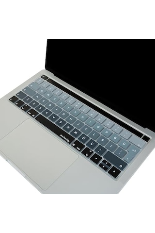 Türkçe Q Klavye Koruyucu Macbook Pro 13 15 Touch Bar Uyumlu A1706 A1989 A2159 A1707 A1990 Uk Iso Ters L Enter Silikon Keyboard Cover Siyah Gri