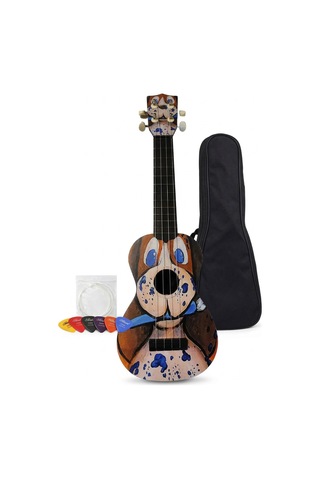 Soprano Ukulele Köpek Desenli Kapak