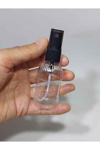 50 Adet Boş Şişe siyah Spreyli Kolonya Şişesi Doldurulabilir Cep Plastik Parfüm Şişesi 50 Ml desenli