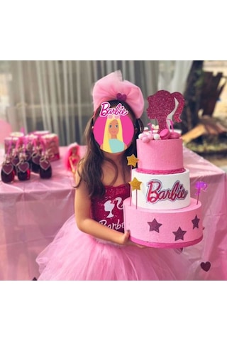 Sutasarimevi Barbie Maket 3 Katlı Yaş Pasta