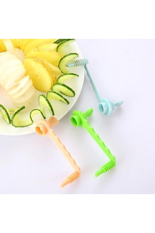 Havuç Spiral Dilimleyici Mutfak Kesme Modelleri Patates Kesici Pişirme Aksesuarları Ev Aletleri Arı Yeşil