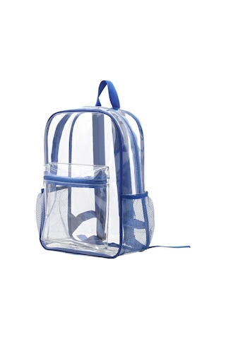 Novahub Büyük Kapasiteli Şeffaf Sırt Çantası Lüks Tasarımcı Görünür Pvc Sırt Çantası Black Siyah Siyah