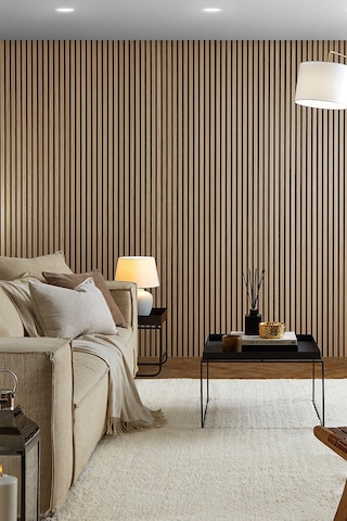 Mdf Akustik Duvar Ve Tavan Kaplama Paneli 60 x 275 CM - Safir Meşe