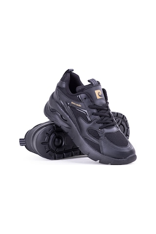 Pierre Cardin Kadın Düz Sneaker Ayakkabı Günlük Spor Ayakkab Siyah 001