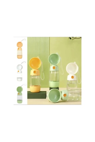 Pribor Evcil Hayvan 400+180 Ml Su Ve Mama Hazneli Taşınabilir Seyahat Suluğu