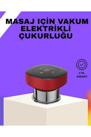 Vakumlu Masaj Aleti Çok Kademeli Emme Isıtmalı Ev Tipi Terapi Çok Renkli