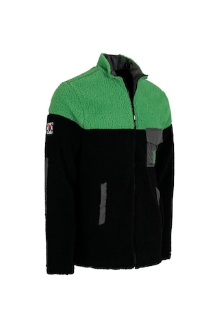 Luo Camp Rüzgar Geçirmez Erkek Peluş Polar 01 - Black/green Çok Renkli