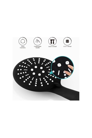 Qianfan 3 Fonksiyonlu Siyah Duş Başlığı/turbo Yüksek Basınçlı Siyah