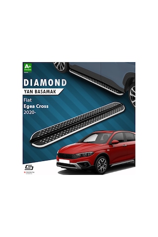 S-dizayn Fiat Egea Cross Diamond Krom Yan Basamak 183 Cm 2020 Üzeri